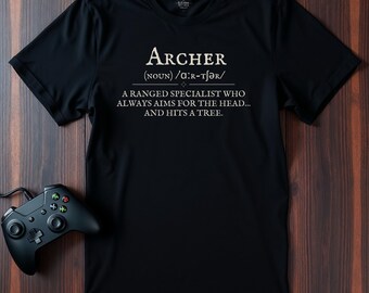 Funny Archer RPG T-Shirt: DnD Gamer Gift