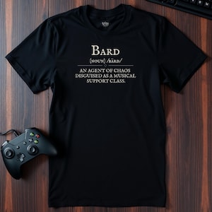 D&D Barde T-Shirt: Chaotische Musikklasse RPG Gamer Geschenk