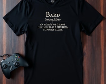 Funny DnD Bard T-Shirt: Chaotic Musical Class RPG Gamer Gift