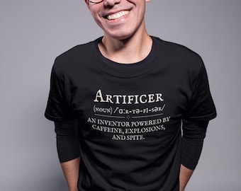 Funny Artificer Shirt: DnD Inventor Class Tee - Nerdy Gamer Gift