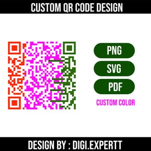 Custom QR Code with Logo – Instant Digital Download | Website, Business, Social Media | PNG, SVG | Printable in 24 Hours