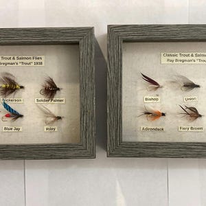 Limited Fly Fishing Shadow Box 1938 from Ray Bergman's "Trout" Series B1 & B2