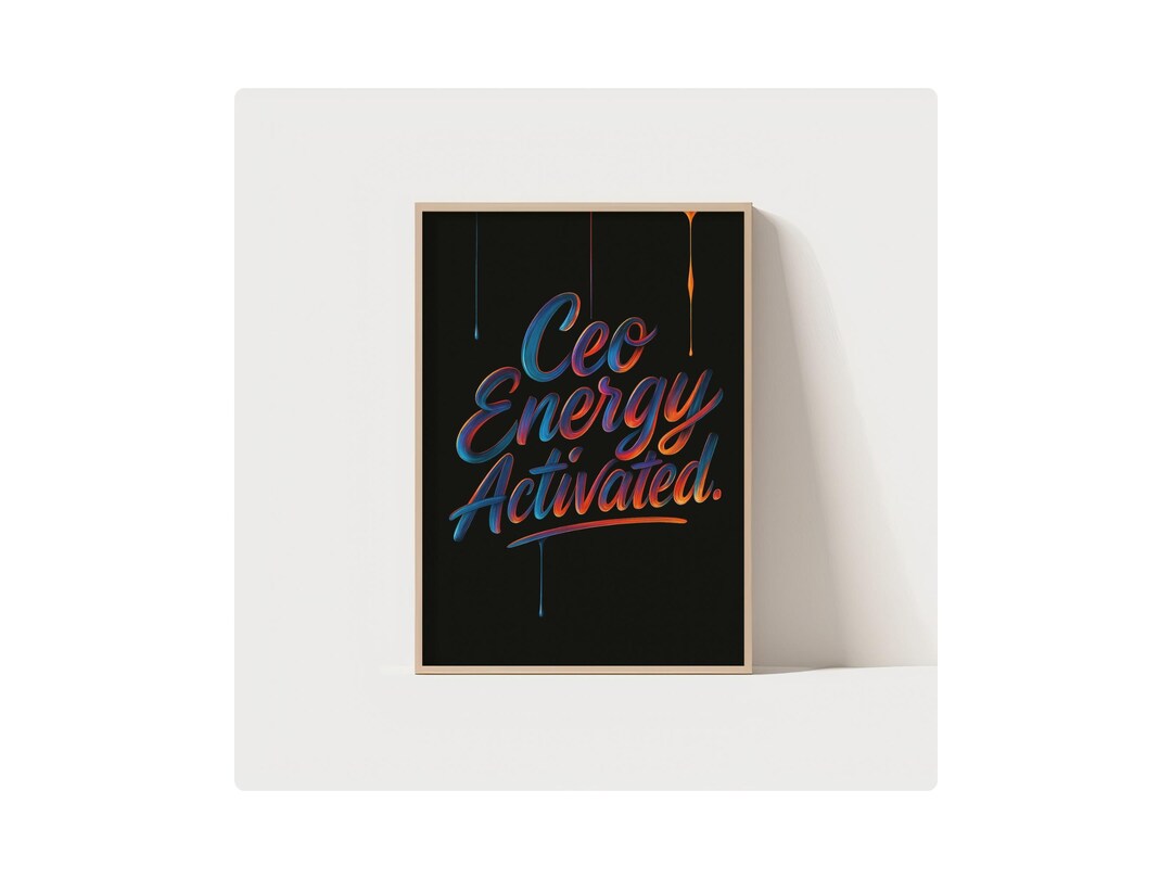 CEO Energy Activated Typography Poster, Motivational Quotes, Business ...