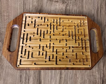 CNC Machined Maze Game: BamX Wood & Acrylic