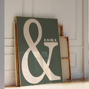 Sage Green Poster, Minimalist Wall Art, Aesthetic Typography Print, Modern Green Quote Poster, Calm Room Decor