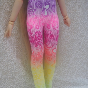 BJD Clothes | Mini Dollfie Dream MDD Super Dollfie MSD Rainbow Leggings
