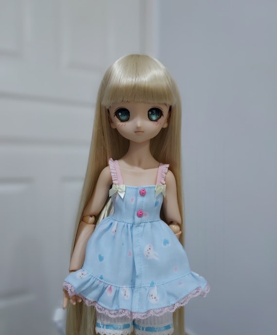 BJD Clothes Mini Dollfie Dream MDD One Piece Blue Rabbit Etsy UK