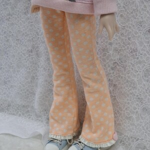 BJD Kleidung | Mini Dollfie Dream MDD Super Dollfie MSD orange gepunktete Hose