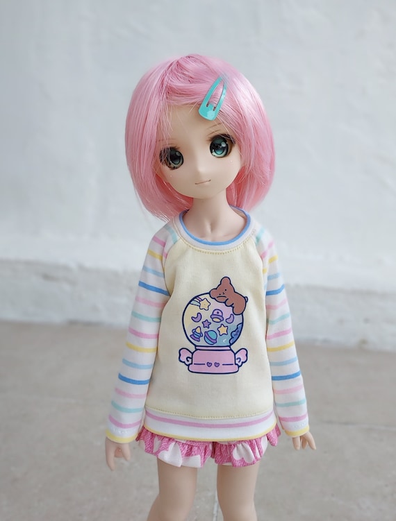 BJD Clothes Mini Dollfie Dream MDD Super Dollfie MSD Yellow Sweater Bear