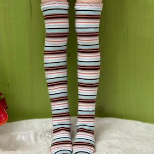 BJD Clothes | Mini Dollfie Dream MDD Super Dollfie MSD Stripe Socks