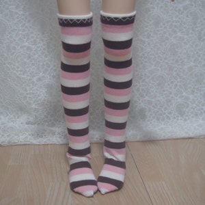 BJD Clothes | Mini Dollfie Dream MDD Super Dollfie MSD Stripe Socks