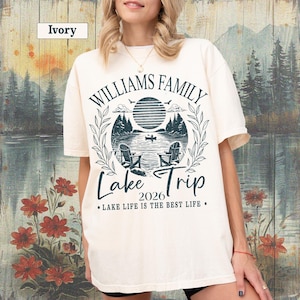 Family Lake Trip Shirt, Custom Lake Tee, Personalized Name Vacation Tees 2026 Tshirt image 1