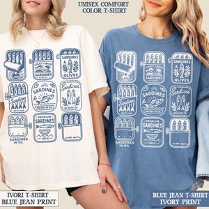 Vintage Sardines Comfort Colors Shirt: Fisherman Coastal Tee