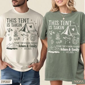 Personalized Camping Couple Shirt | Funny Tent camp t-shirt | husband Wife Camping Tee