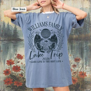 Family Lake Trip Shirt, Custom Lake Tee, Personalized Name Vacation Tees 2026 Tshirt image 2