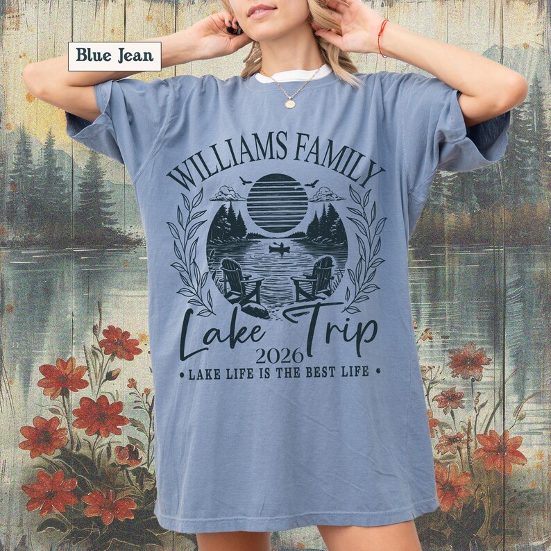 Family Lake Trip Shirt, Custom Lake Tee, Personalized Name Vacation Tees 2026 Tshirt image 2