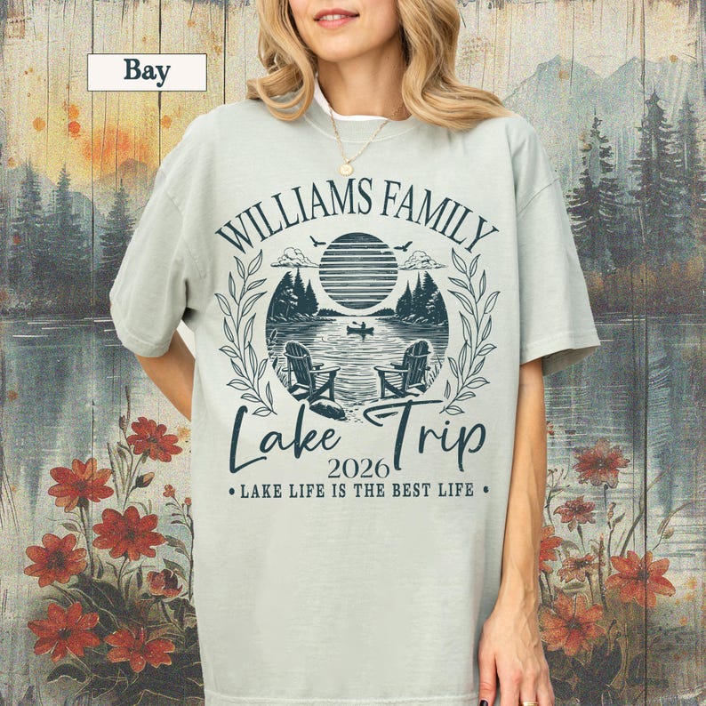 Family Lake Trip Shirt, Custom Lake Tee, Personalized Name Vacation Tees 2026 Tshirt image 3