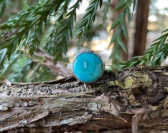 Turquoise Ring / Statement Ring / Boho Ring / Southwestern Ring / Handmade Ring / Artisan Ring / Artisan Jewelry / Turquoise Jewelry