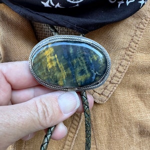 Bolo Tie / Pietorite Bolo Tie / Southwestern Bolo Tie / Artisan Bolo Tie / Handmade Bolo Tie / Sterling Bolo Tie / Boho Bolo Tie / His Bolo
