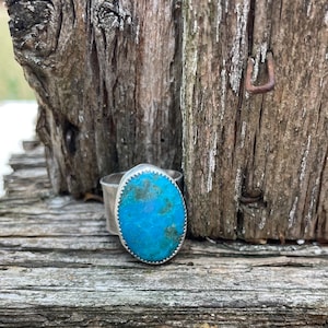 Turquoise Ring Turquoise Jewelry Artisan Ring Boho Ring Southwestern Ring December Birthstone Handmade Ring Handmade Jewelry Bohemian Style