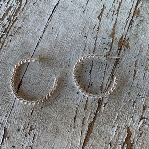 Hoop Earrings / Handmade Earrings / Minimalist Earrings / Silversmith Earrings / Artisan Earrings / Artisan Jewelry / Sterling Hoops