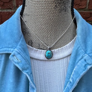 Turquoise Necklace / Turquoise Jewelry / Artisan Jewelry / Boho Jewelry / Artisan Necklace / Sterling Necklace / Boho Necklace
