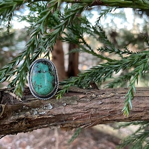 Turquoise ring / Turquoise Jewelry / Statement Ring / Artisan Ring / Boho Ring / Southwestern Ring / Bohemian Ring / Handmade Ring