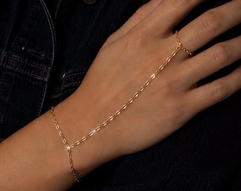 18k Gold Filled Hand Chain, Dainty Hand Chains, Gift for her