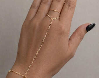 18k Gold Filled Hand Chain, Dainty Hand Chains, Gift for her