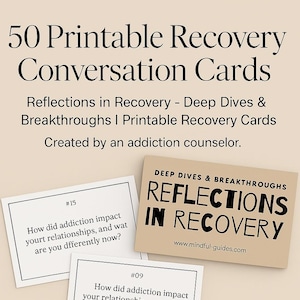 Reflections in Recovery – Conversations en profondeur sur le rétablissement | Cartes de discussion imprimables sur le rétablissement