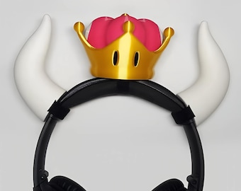 Bowsette Hörner und Krone Set für Kopfhörer - Multicolor STL