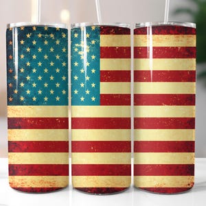 Amerikanische Flagge Tumbler Wrap PNG, Patriotische USA Wrap Design, 4. Juli Sublimation, veteran Tumbler PNG, Instant Download