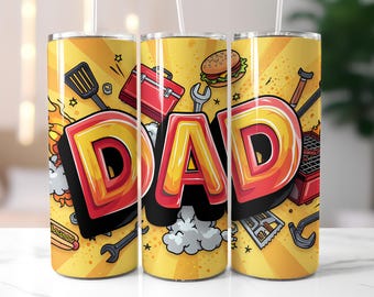 Barbecue papa Tumbler Wrap PNG, Vaderdag Tumbler Wrap, Best Dad Ever Tumbler Wrap PNG, Instant Download, Hoge kwaliteit PNG
