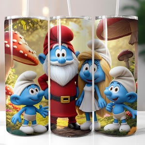 Smurfs Tumbler Wrap PNG, Smurfs Tumbler Wrap, La Schtroumpfette Tumbler Wrap PNG, Instant Download, High Quality PNG
