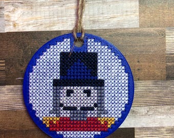 DIY Cross Stitch Kit~ Nut Cracker ~ Christmas Tree Ornament ~ Unique gifts ~ DIY Kit