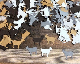 Mini Goat Die Cut Confetti ~ 400 pieces ~ Party Décor ~ Craft Supplies ~ Card Confetti ~ Unique Party Décor ~ Ready to Ship!