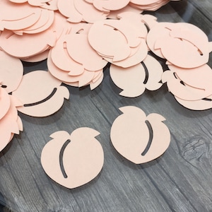 Peach Theme Die Cut Confetti ~  Sweet Peach Theme Party Décor ~ Birthday ~ Baby Shower ~ Bachelorette ~ Ready to Ship!