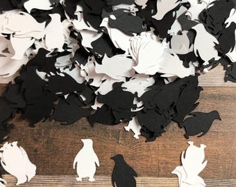 Mini Penguin Die Cut Confetti ~ 450 pieces ~ Party Décor ~ Craft Supplies ~ Card Confetti ~ Unique Party Décor ~ Ready to Ship!