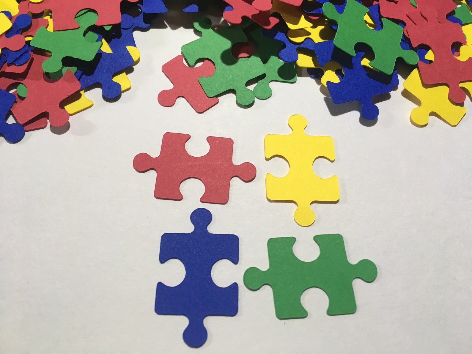 Puzzle Piece Die Cut Confetti 200 pieces Etsy