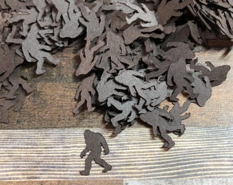 Mini Sasquatch Die Cut Confetti ~ 450 pieces ~ Party Décor ~ Craft Supplies ~ Card Confetti ~ Unique Party Décor ~ Ready to Ship!