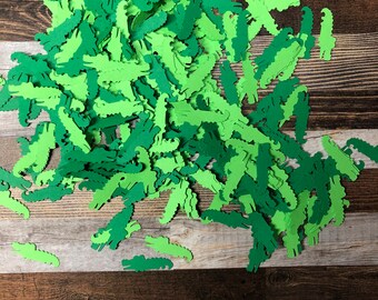 Mini Alligator Die Cut Confetti ~ 800 Mini pieces ~ Alligator Theme Party Decor ~ Birthday ~ Baby Shower ~ Special Occasion ~ Ready to Ship!