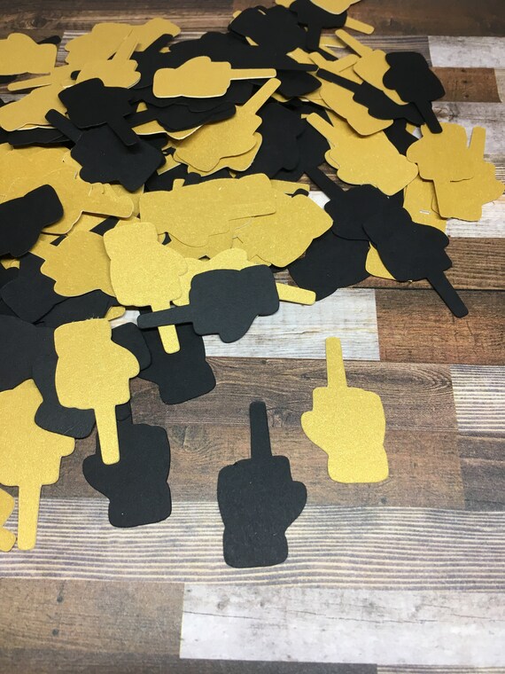Middle Finger Die Cut Confetti 200 pieces by Creating Your Memories