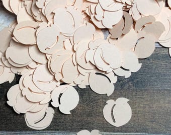 Mini Peach Die Cut Confetti ~ 500 pieces ~ Party Decor ~ Craft Supplies ~ Card Confetti ~ Unique Party Decor ~ Ready to Ship!