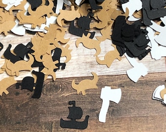 Mini Viking Die Cut Confetti ~ 450 pieces ~ Party Décor ~ Craft Supplies ~ Card Confetti ~ Unique Party Décor ~ Ready to Ship!