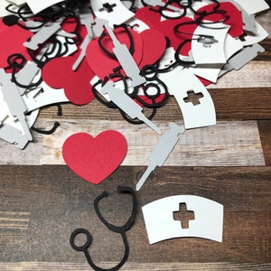 Confettis découpés sur le thème de l'infirmière ~ Décoration de fête sur le thème de l'infirmière ~ Anniversaire ~ Remise de diplôme ~ Profession ~ Occasion spéciale ~ Prêt à expédier !