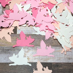 Confettis découpés quand les cochons volent ~ Déco de fête à thème Cochons volants ~ Anniversaire ~ Baby shower ~ Occasion spéciale ~ Prêt à expédier !
