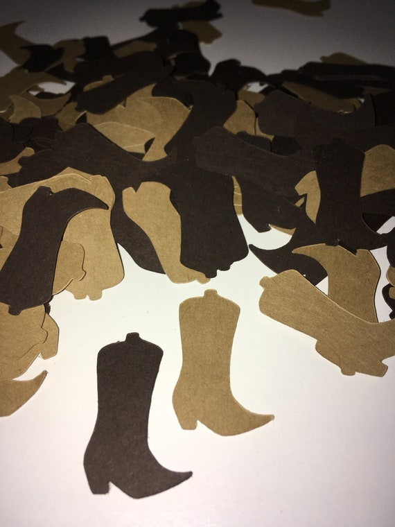 200 pieces Cowboy Boot Die Cut Confetti Table Decor - Browns Il_570xn