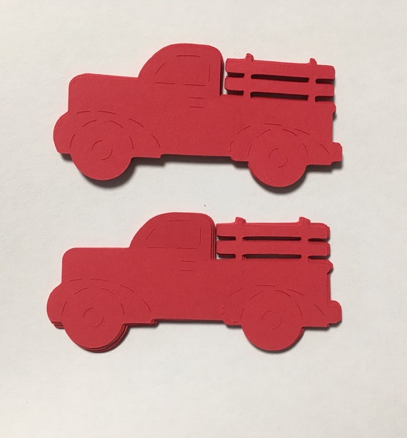 18 x Red Truck Die Cuts Il_570xn