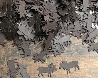 Mini Moose Die Cut Confetti ~ 450 pieces ~ Party Décor ~ Craft Supplies ~ Card Confetti ~ Unique Party Décor ~ Ready to Ship!