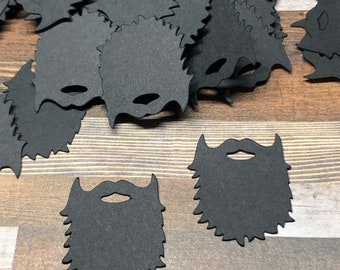 Beard Die Cut Confetti ~ 200 pieces ~ Beard Theme Party Décor ~ Birthday ~ Father's Day ~ Special Occasion ~ Ready to Ship!